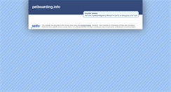 Desktop Screenshot of petboarding.info